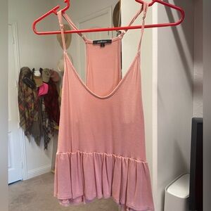 Pink slight crop top